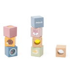 Sensory Blocks 8 Pcs Wooden Baby Toy Set | Montessori Sensory Development & Learning Blocks
