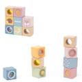 Sensory Blocks 8 Pcs Wooden Baby Toy Set | Montessori Sensory Development & Learning Blocks