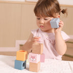 Sensory Blocks 8 Pcs Wooden Baby Toy Set | Montessori Sensory Development & Learning Blocks