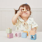 Sensory Blocks 8 Pcs Wooden Baby Toy Set | Montessori Sensory Learning Blocks