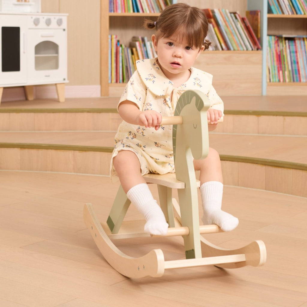 Wooden Rocking Horse Kids Toy | Classic Ride-On Balance Toy for Toddlers