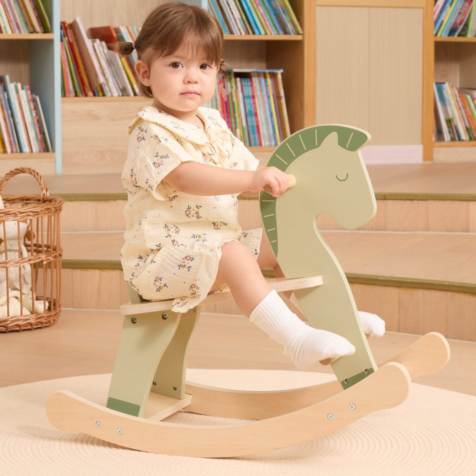 Wooden Rocking Horse Kids Toy | Classic Ride-On Balance Toy for Toddlers