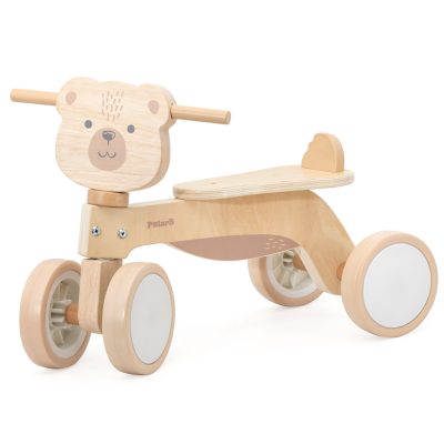 Wooden Trike Brown Bear Kids Ride-On Toy | Balance Training Tricycle 12+ Months