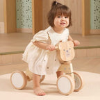 Wooden Trike Brown Bear Kids Ride-On Toy | Balance Training Tricycle 12+ Months