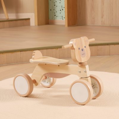 Wooden Trike Brown Bear Kids Ride-On Toy | Balance Training Tricycle 12+ Months