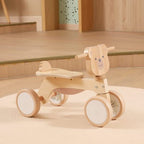 Wooden Trike Brown Bear Kids Ride-On Toy | Balance Training Tricycle 12+ Months