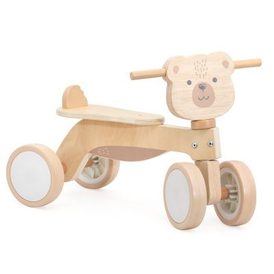 Wooden Trike Brown Bear Kids Ride-On Toy | Balance Training Tricycle 12+ Months
