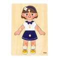 Body Part Puzzle Girl 7pcs | Wooden Human Body Learning Puzzle