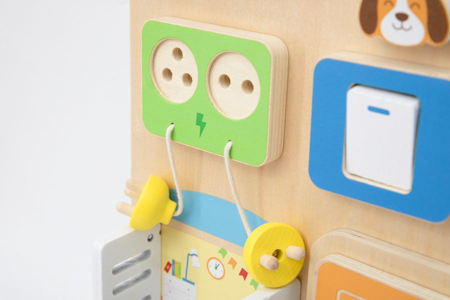 Little Home Busy Board Montessori | Wooden Activity House Toy for Kids