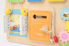 Little Home Busy Board Montessori | Wooden Activity House Toy for Kids
