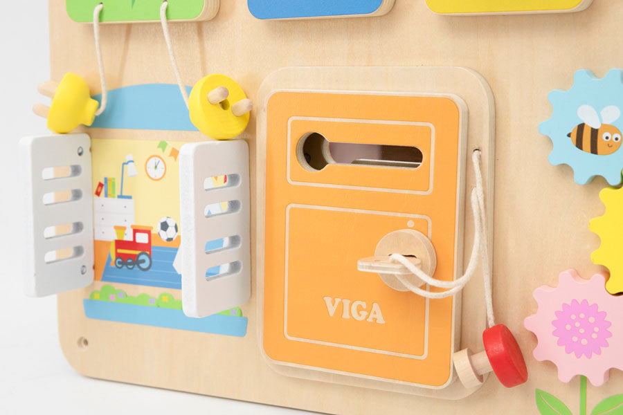 Little Home Busy Board Montessori | Wooden Activity House Toy for Kids