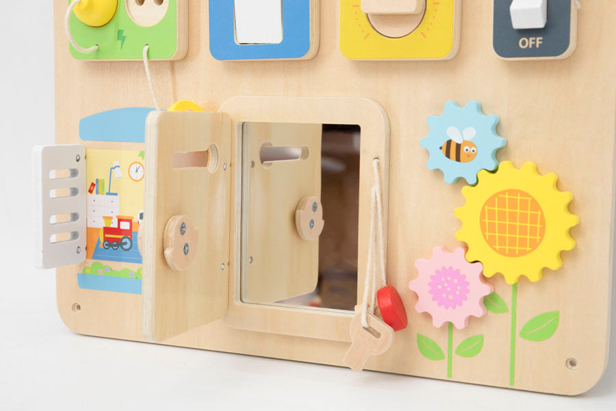 Little Home Busy Board Montessori | Wooden Activity House Toy for Kids
