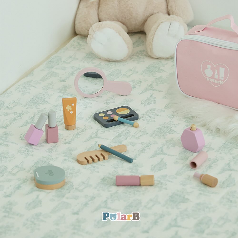 Wooden Make-up Set for Kids | Pretend Play Beauty Kit Toy for Girls