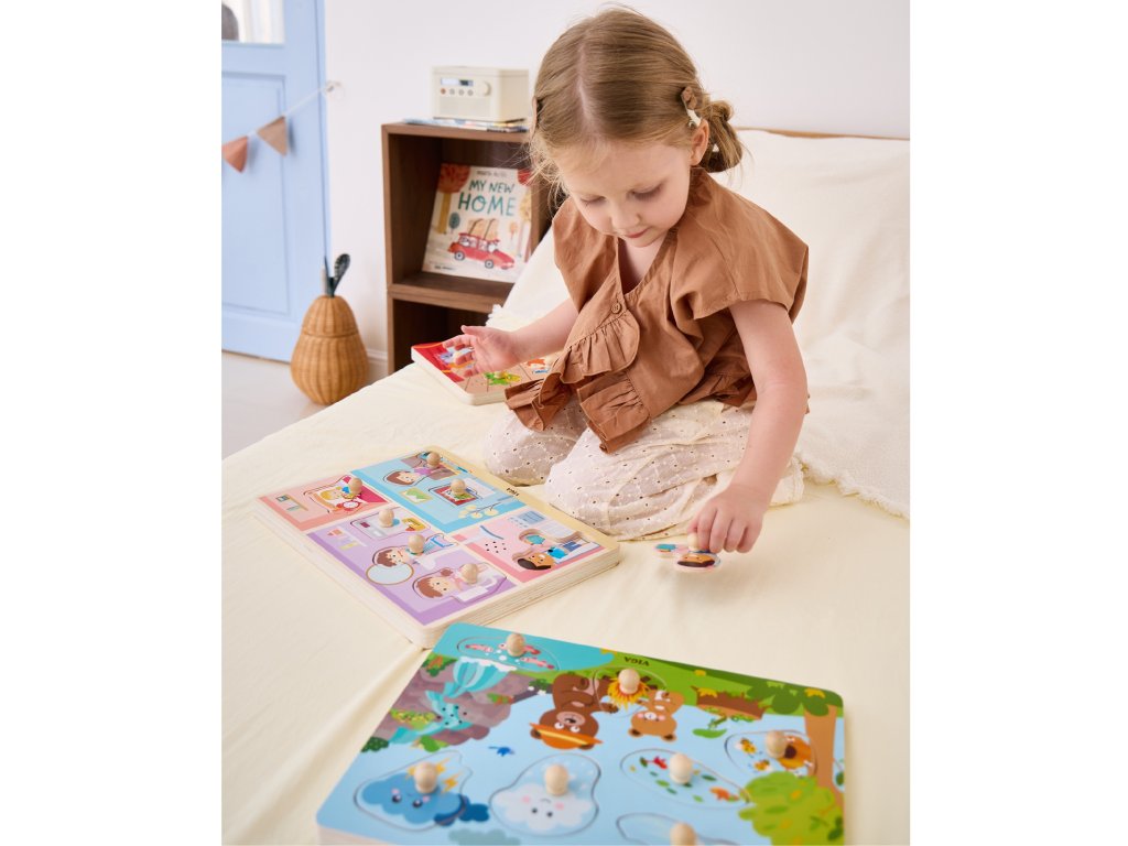 Sound Puzzle Discover Nature | Wooden Educational Toddler Puzzle with Nature Sounds