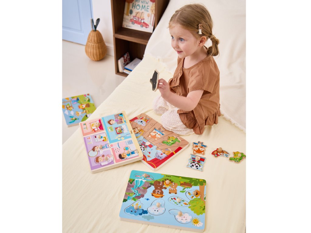 Sound Puzzle Discover Nature | Wooden Educational Toddler Puzzle with Nature Sounds