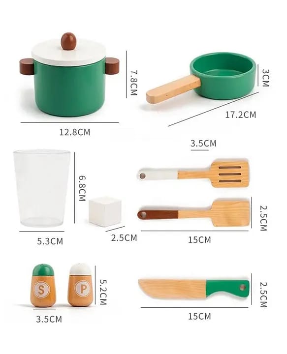 ROBUD Play Kitchen with Pretend Ice Cube Dispenser for Kids,Vintage Green