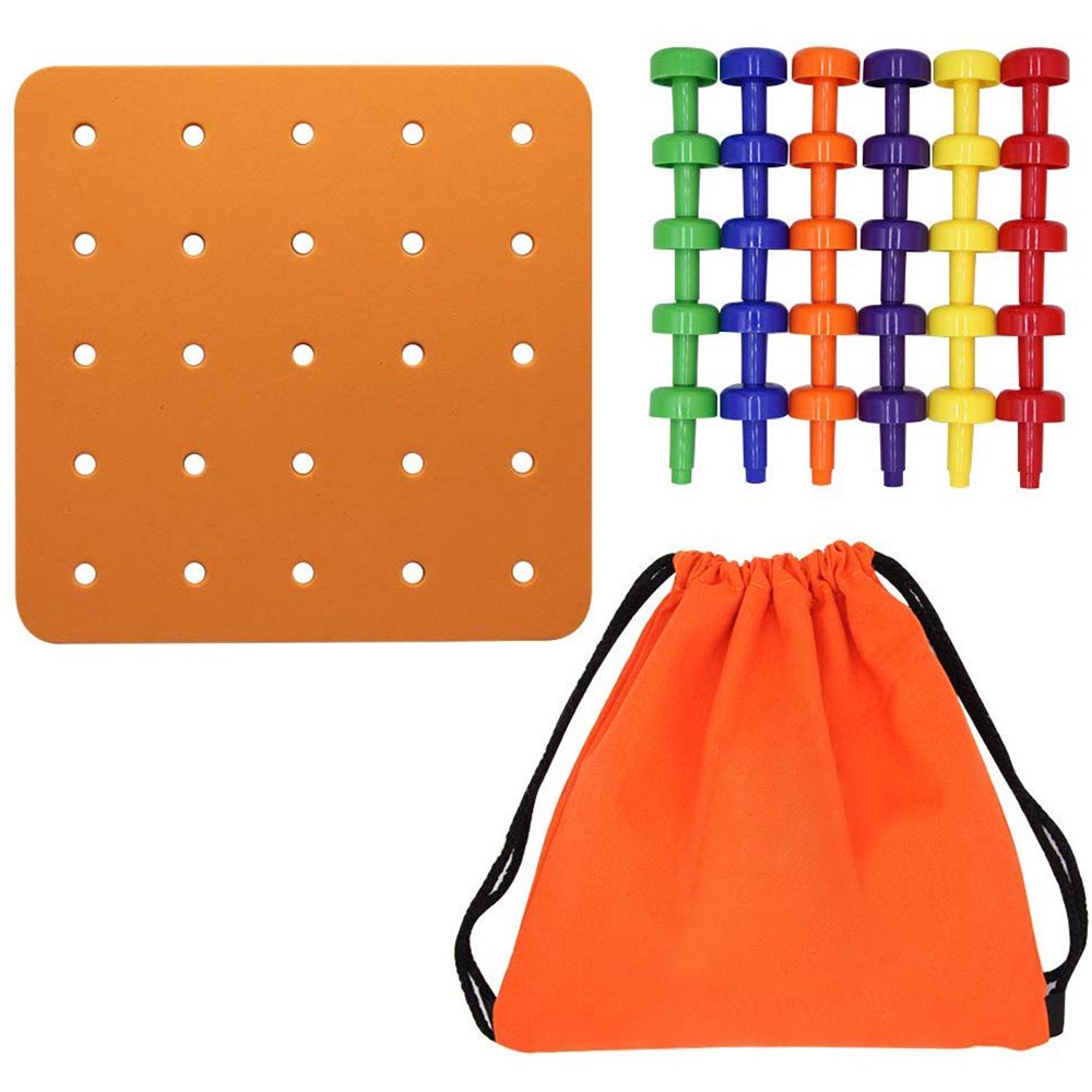 Peg Board Sensory Toys Kids | Color Sorting Montessori Stacking Toy