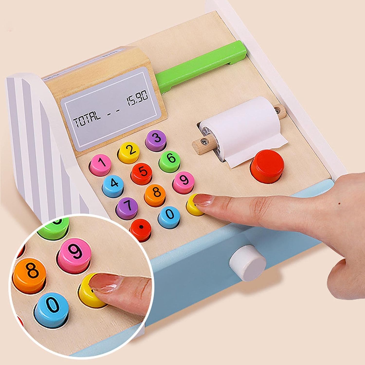 My Cash Register Toy for Kids | Pretend Play Supermarket Checkout Set with Scanner & Calculator
