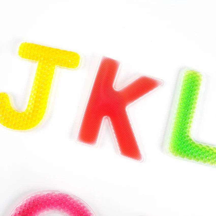 Sensory Liquid Alphabet 26 Pcs | Gel Filled Capital Letters Learning Toy