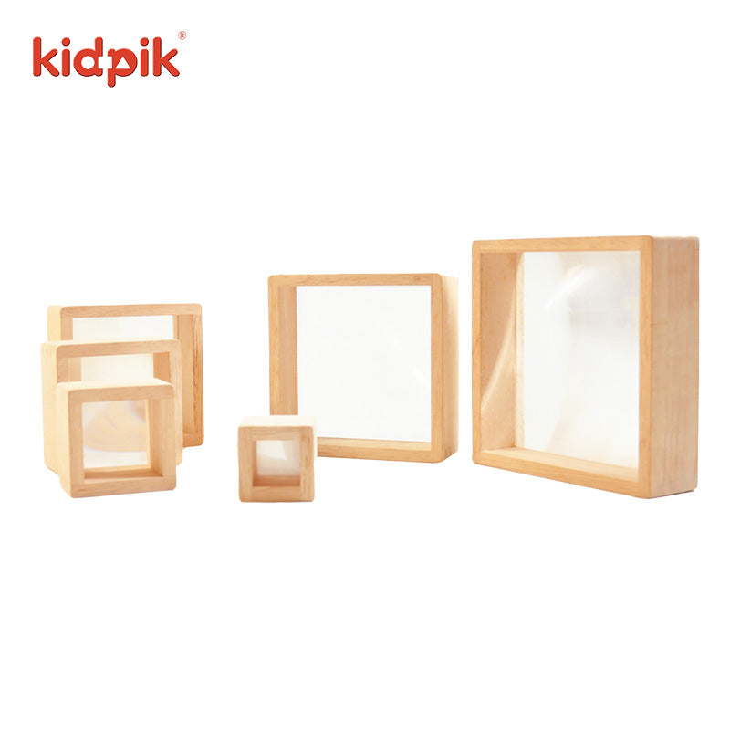 Magnification Blocks Set (6 PCS) | STEM Science Learning Wooden Blocks for Kids (Ages 2+)