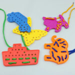 Plastic Lacing Animal Shape 32 Pcs | Montessori Sewing & Learning Activity Toy Set