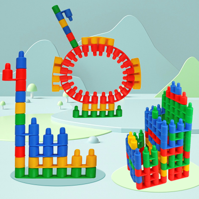 Interconnecting Bullets Stacking Blocks 105 Pcs | Kids Montessori STEM Building Toy Set