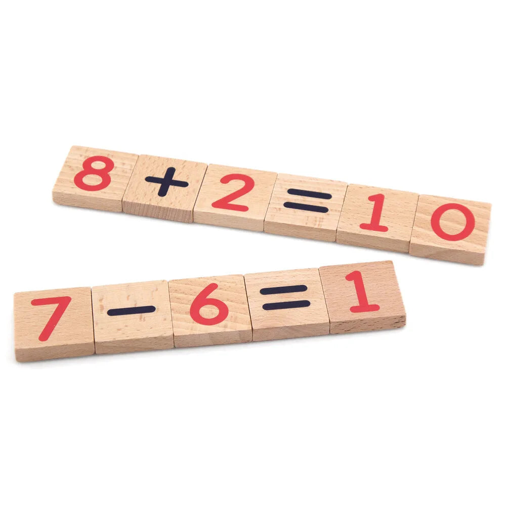Wooden Magnetic Numbers 40 Pcs Set | Math Learning Toy for Kids