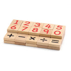 Wooden Magnetic Numbers 40 Pcs Set | Math Learning Toy for Kids