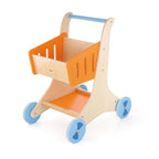 Wooden Shopping Cart Toy for Kids | Pretend Play Supermarket Trolley Montessori Toy