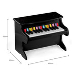 My First Piano Black | Wooden Kids Musical Piano Toy with Song Book Age 18M+