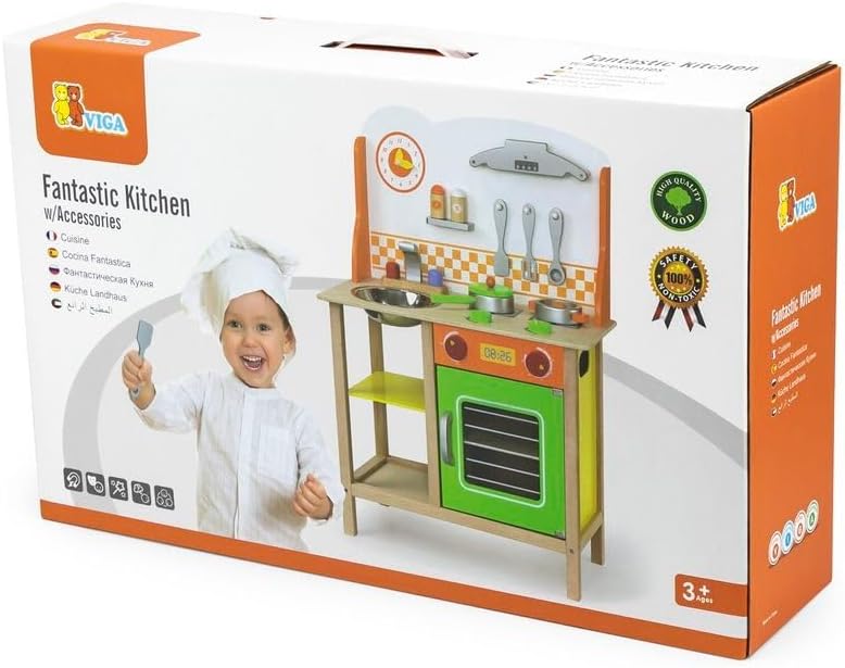 Fantastic Kitchen Play Set with Accessories | Kids Pretend Cooking Toy Age 3+