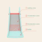 Kids Slide Playset 2-in-1 Toddler Airplane Green | Indoor Outdoor Slide with Basketball Hoop