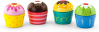 Wooden Cupcakes 4 Pcs Set | Pretend Play Kitchen Toy for Kids