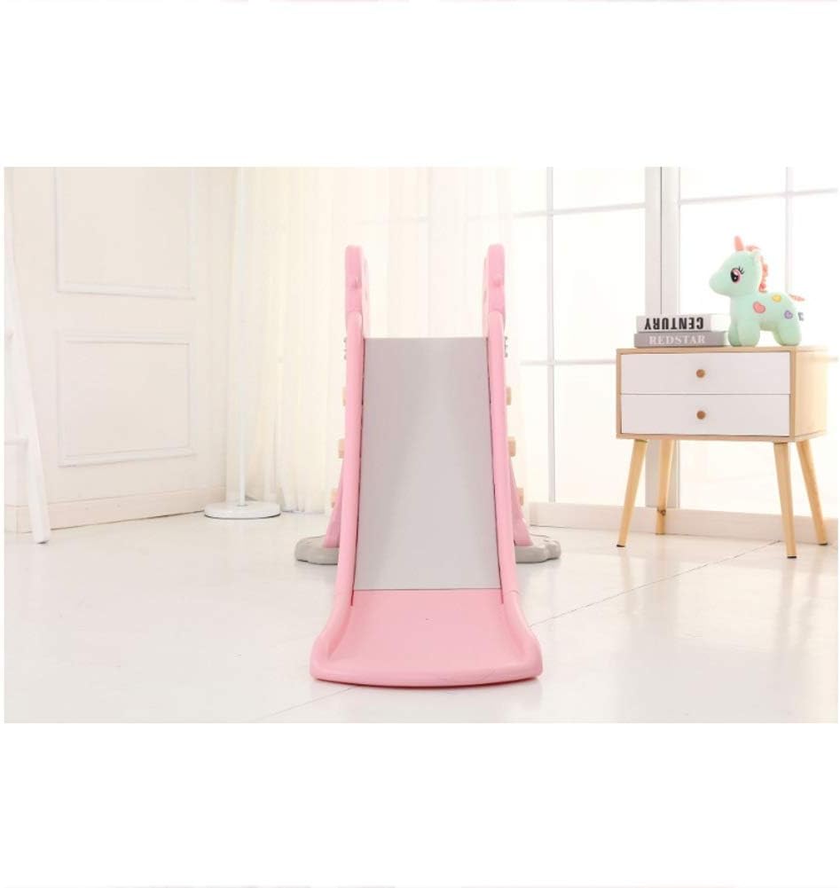 Kids Slide Playset 2-in-1 Toddler Airplane Pink | Indoor Outdoor Slide with Basketball Hoop
