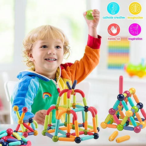 Magnetic Rods with Storage box-61pc