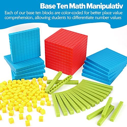 Base Ten Material Educational Math Blocks Set | Place Value Learning Toy for Kids