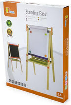 Standing Easel with Roll Paper | Kids Magnetic Drawing Board & Blackboard Set