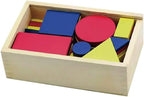 Wooden Logic Blocks 48 Pcs | Montessori Shape & Color Sorting Educational Toy
