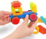 Bristle Blocks by Battat 68 Pcs | Kids STEM Creative Building Blocks Toy Set