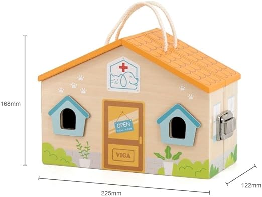Pet Hospital Pretend Play Set for Kids | 19 Pcs Veterinary Role Play Toy Kit