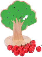 Wooden Apple Magnetic Tree Lacing Toy | Kids Montessori Brain Development Game