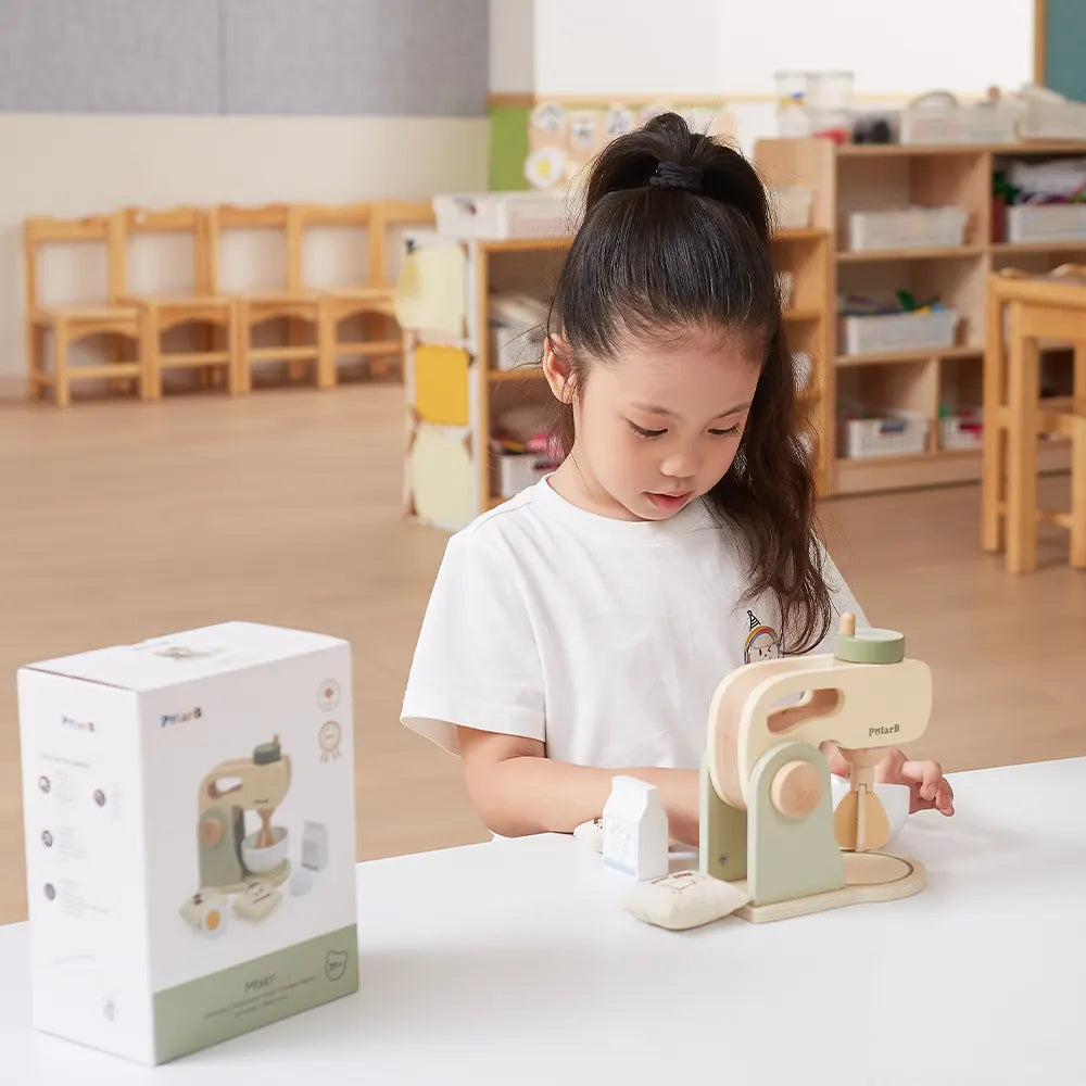 Wooden Kitchen Mixer Toy | Pretend Play Blender Set for Kids 3+
