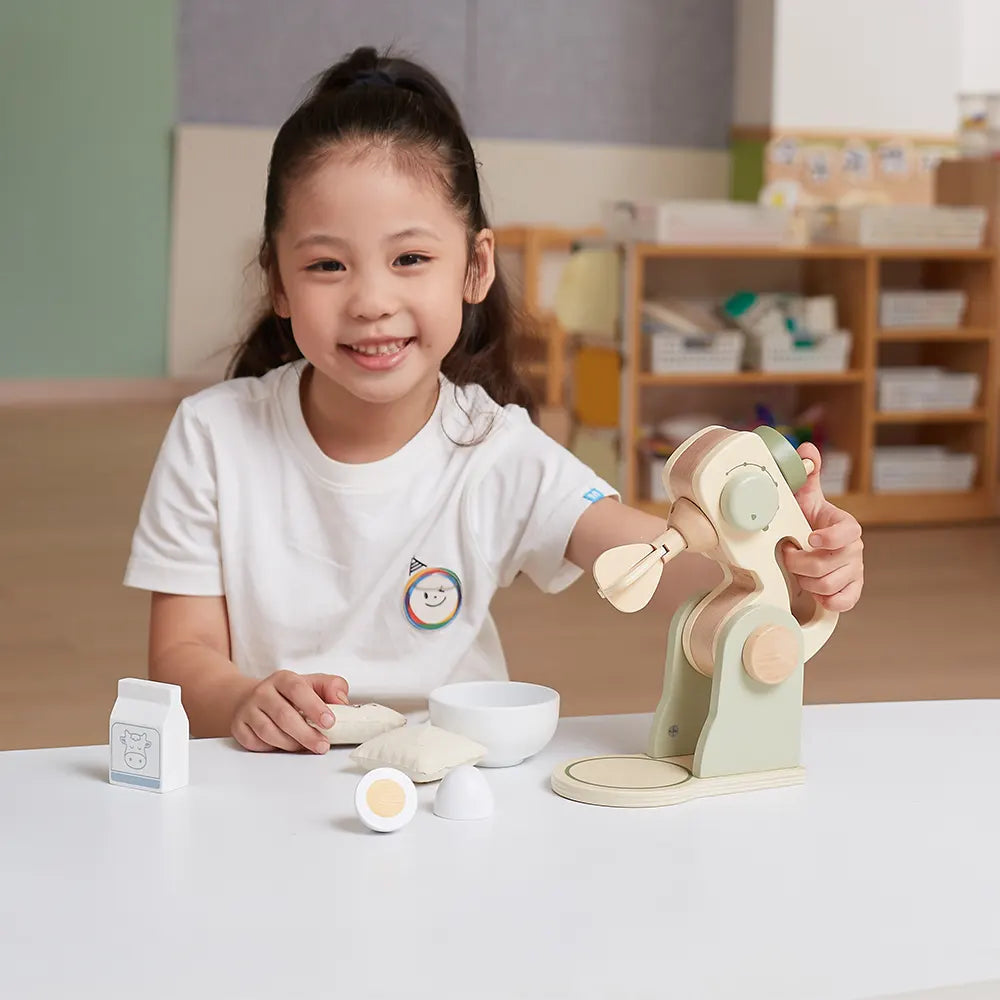 Wooden Kitchen Mixer Toy | Pretend Play Blender Set for Kids 3+