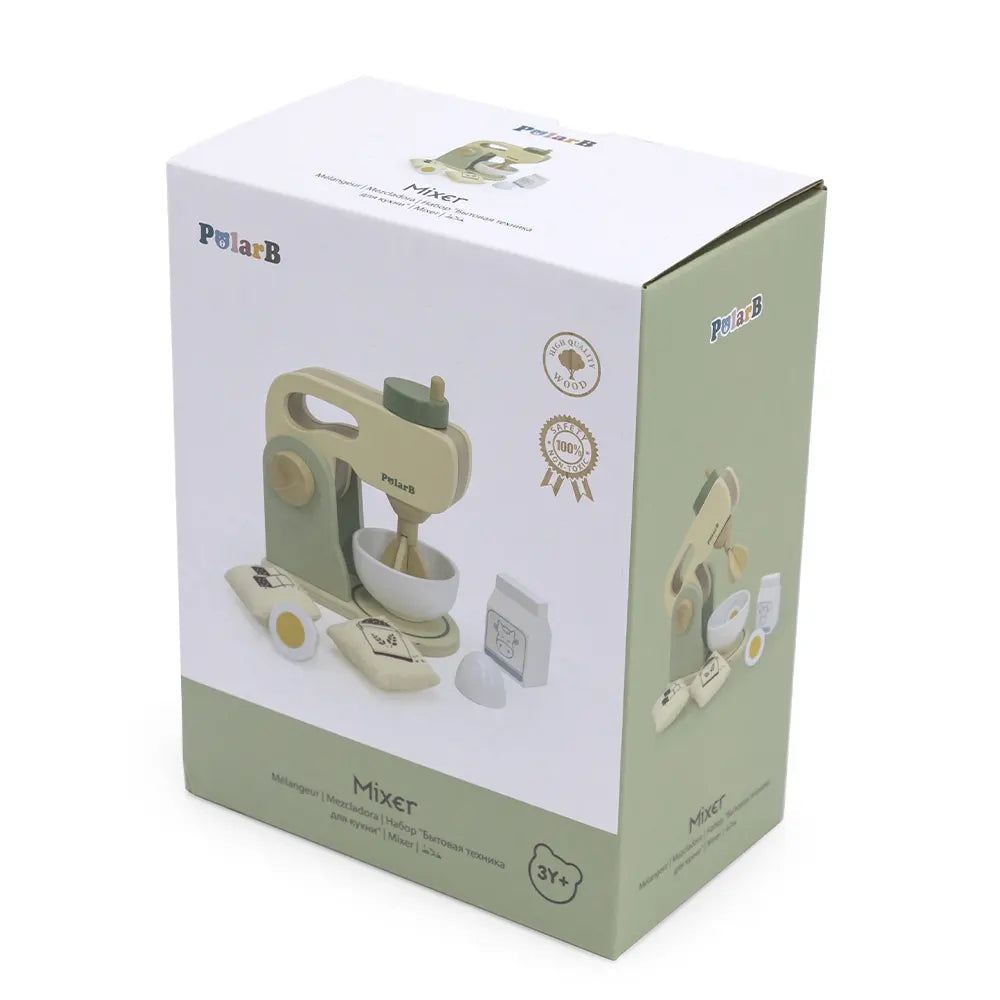 Wooden Kitchen Mixer Toy | Pretend Play Blender Set for Kids 3+