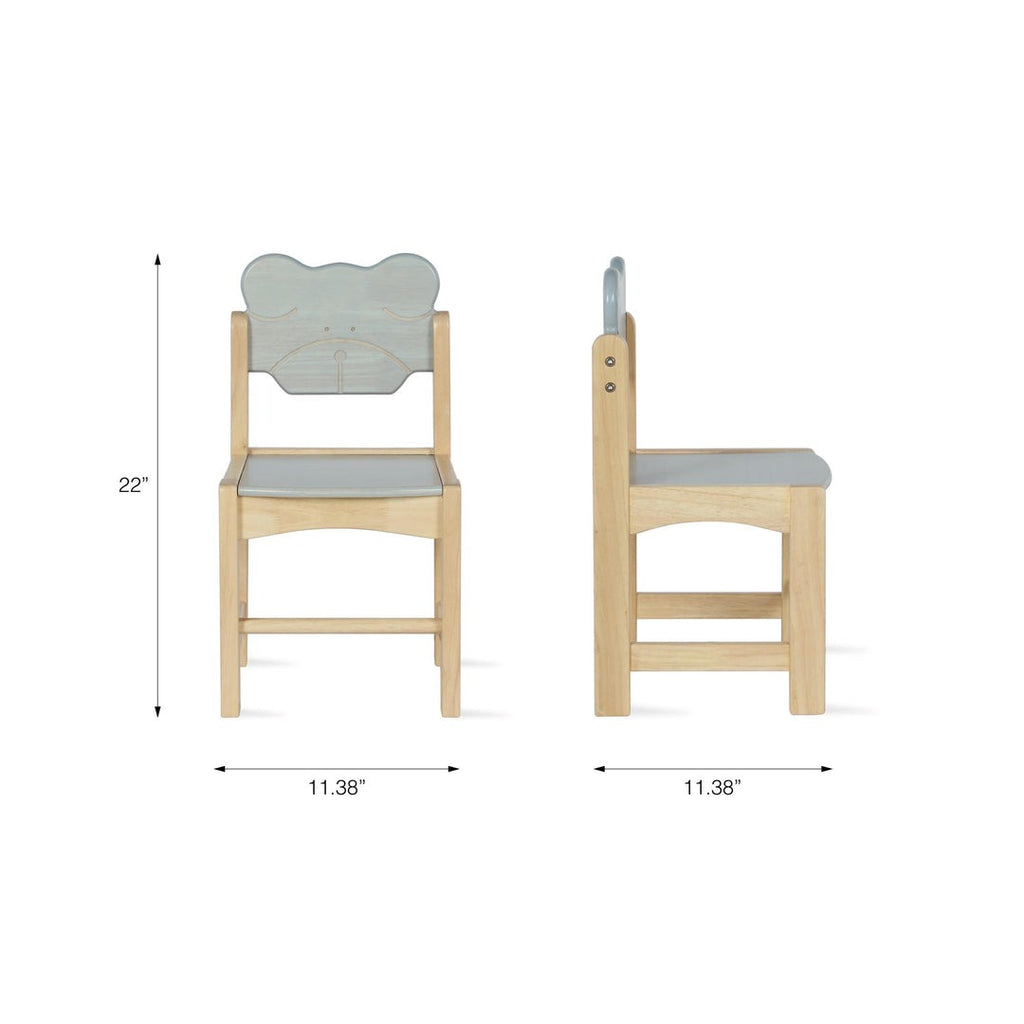 Wooden Animal Chair for Kids | Elephant Bear Panda Solid Beechwood Seating