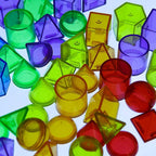 Solid Geometry Shapes 60 PCS | 3D Educational Building Cubes for Kids