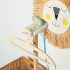 Wooden Garment Steamer Toy for Kids | Preschool Pretend Play Laundry Iron Set
