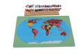 World Map & Flags Learning Set with Stand | Montessori Geography Educational Toy for Kids