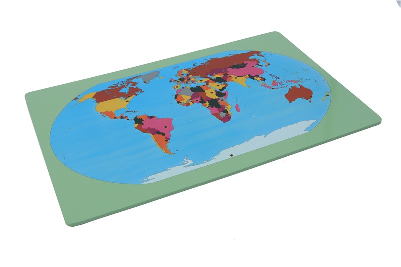World Map & Flags Learning Set with Stand | Montessori Geography Educational Toy for Kids
