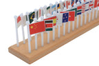 World Map & Flags Learning Set with Stand | Montessori Geography Educational Toy for Kids
